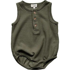 NWT The Simple Folk Seeker Romper 4/5Year Olive Cotton Waffle - MAKE ME AN OFFER